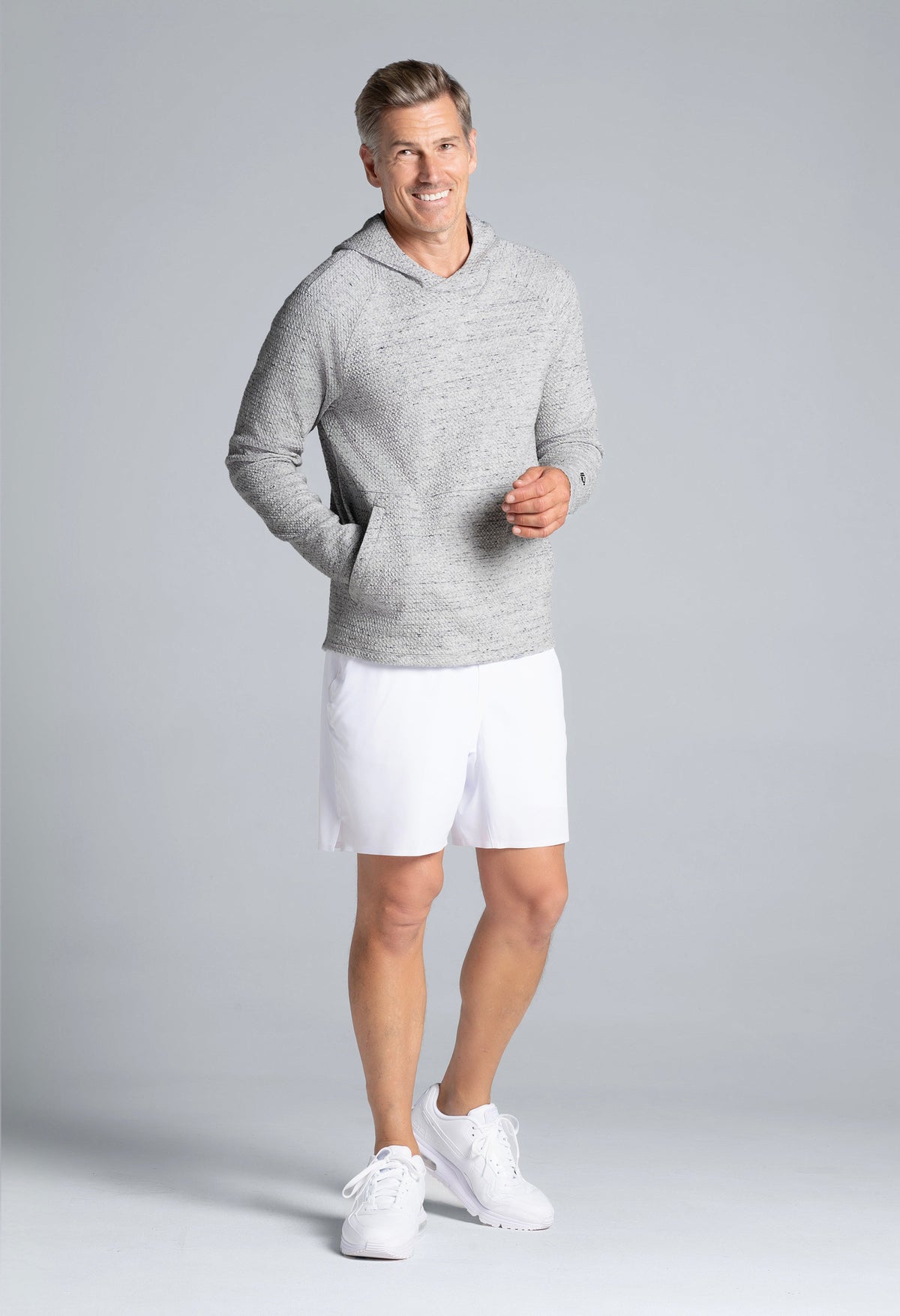 Solid Popcorn Stitch Hoody - 94001